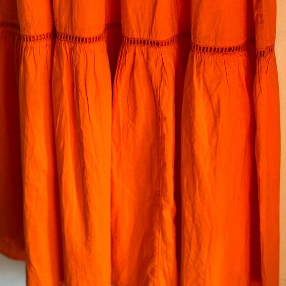 Roberta Freymann Beautiful Bright Orange Summer Maxi Dress - Picture 10 of 11